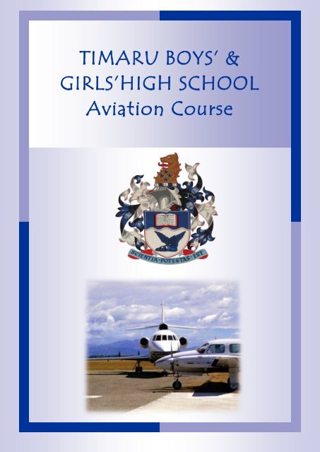 TBHS & TGHS Aviation Course - Timaru Boys High School