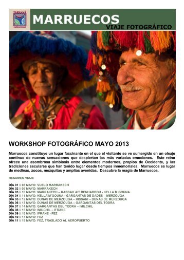 WORKSHOP FOTOGRÁFICO MAYO 2013 - Viajes Tarannà