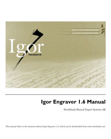 Igor Engraver Manual