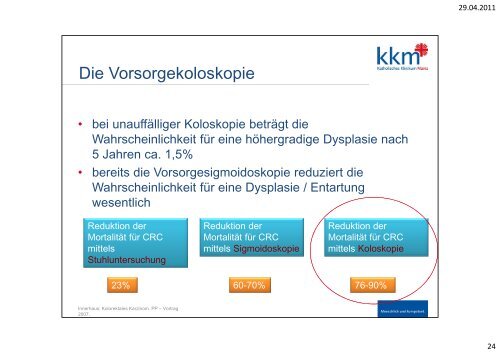 Vorsorge- Koloskopie - Katholisches Klinikum Mainz