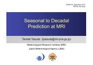 Seasonal to Decadal Prediction at MRI