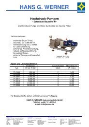 Technisches Datenblatt - Hans G. Werner Industrietechnik GmbH