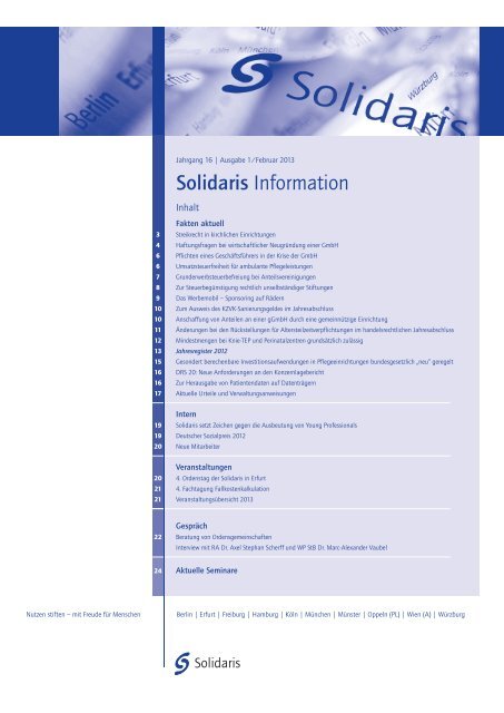 Solidaris Information - Solidaris Unternehmensberatungs-GmbH