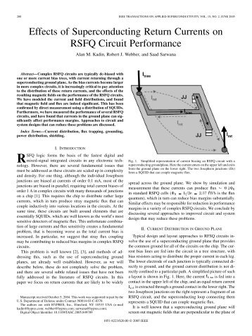 Effects of Superconducting Return Currents on RSFQ ... - IEEE Xplore