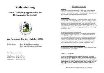 Zeiteinteilung 2009 _2 - Reiterverein Kurtscheid eV