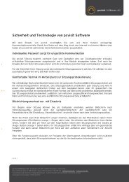Sicherheit und Technologie von pcvisit Software