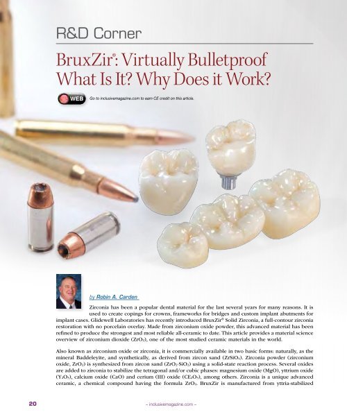 BruxZirÂ® Virtually Bulletproof What Is It? Glidewell Dental Labs