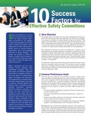 10 Success Factors for Effective Safety Committees - Jerome Spear