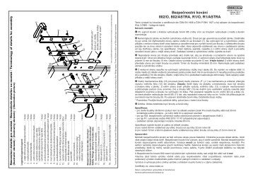 Návod montáže - BK 802_O (PDF, 281 kB) - Rostex