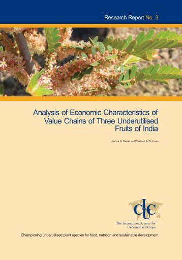 Analysis of Economic Characteristics of Value Chains of Three ...