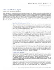 SIDLEY AUSTIN BROWN & WOOD LLP 2001 Annual Pro Bono Report