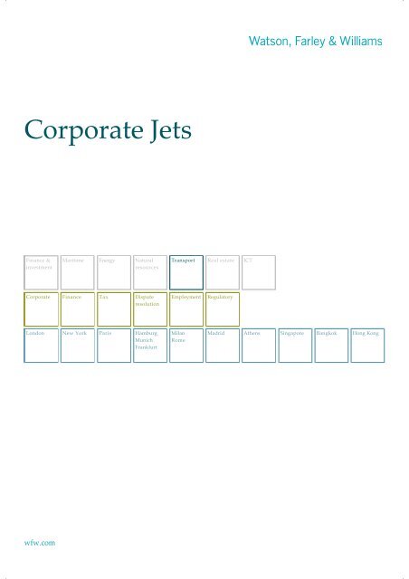 Corporate Jets - Watson, Farley & Williams