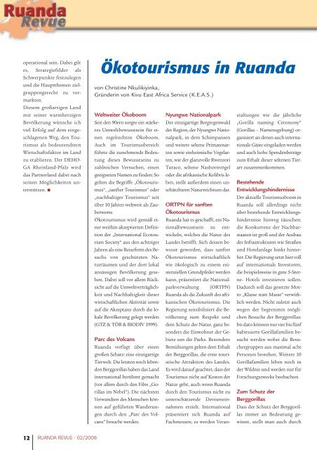 Ausgabe 2/2008 - Partnerschaft Ruanda