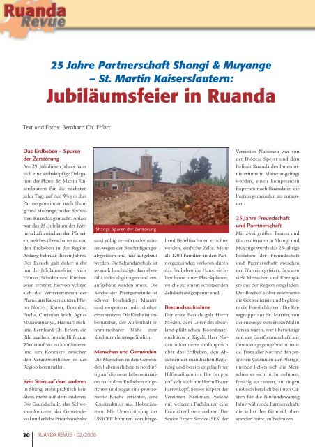 Ausgabe 2/2008 - Partnerschaft Ruanda