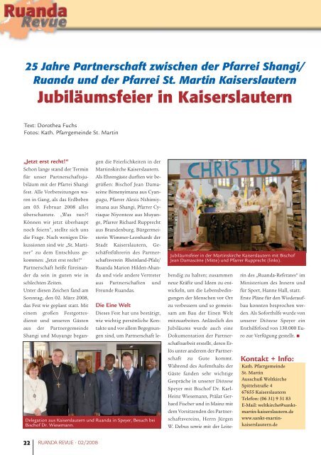 Ausgabe 2/2008 - Partnerschaft Ruanda