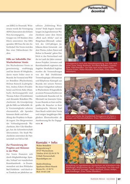 Ausgabe 2/2008 - Partnerschaft Ruanda