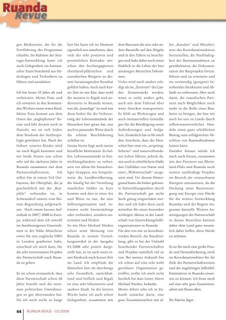 Ausgabe 2/2008 - Partnerschaft Ruanda