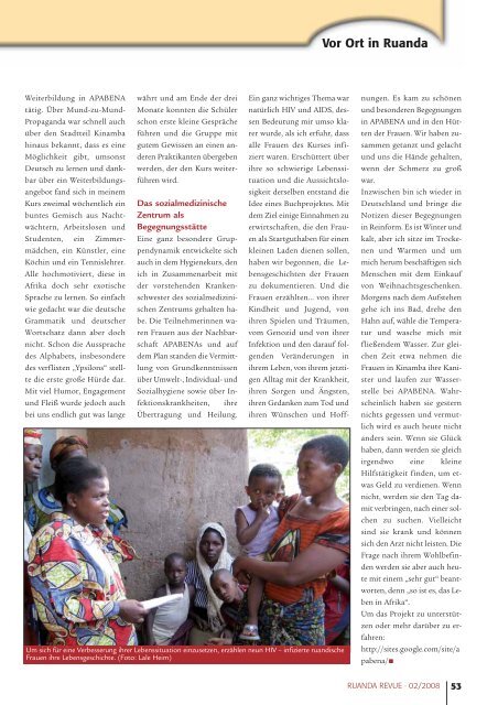 Ausgabe 2/2008 - Partnerschaft Ruanda