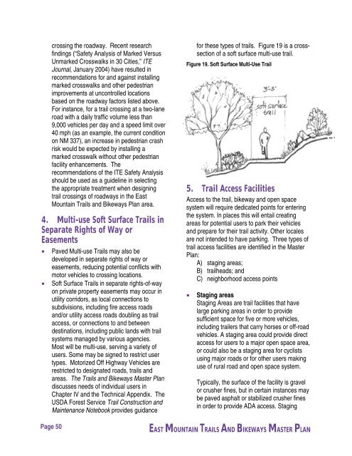 East Mountain Trails & Bikeways Master Plan - Bernalillo County