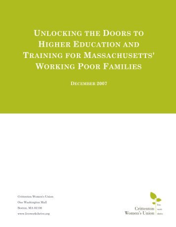 unlocking the doors to higher education and training for ...