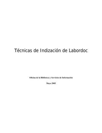 Labordoc Indexing Techniques - International Labour Organization