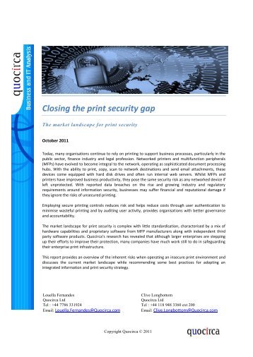 Closing the print security gap