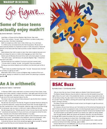 An A in arithmetic BSAc Buzz Some of these teens ... - Teens in Print