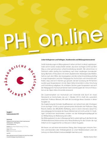 Ausgabe 4 - Pädagogische Hochschule Kärnten