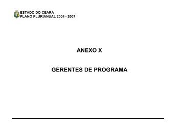 ANEXO X GERENTES DE PROGRAMA - ce