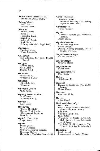 Magyar Könyvszemle Új folyam XVI. kötet, 1. füzet 1908 ... - EPA