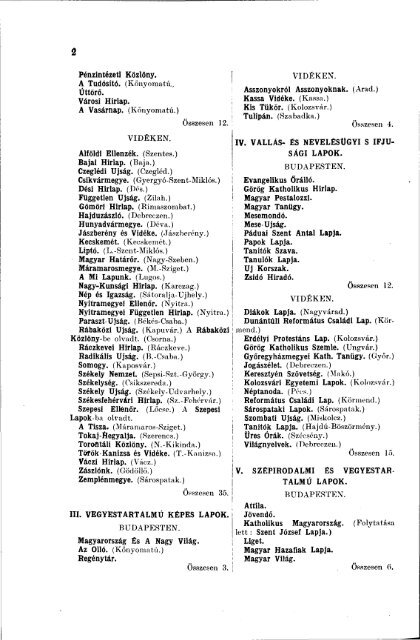 Magyar Könyvszemle Új folyam XVI. kötet, 1. füzet 1908 ... - EPA