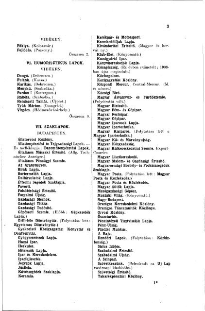 Magyar Könyvszemle Új folyam XVI. kötet, 1. füzet 1908 ... - EPA