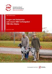 Fragen und Antworten zum neuen VBB-Tarifangebot VBB-Abo 65plus