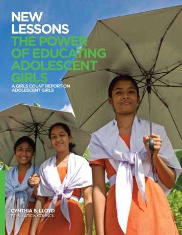 New Lessons: The Power of Educating Adolescent Girls - Population ...