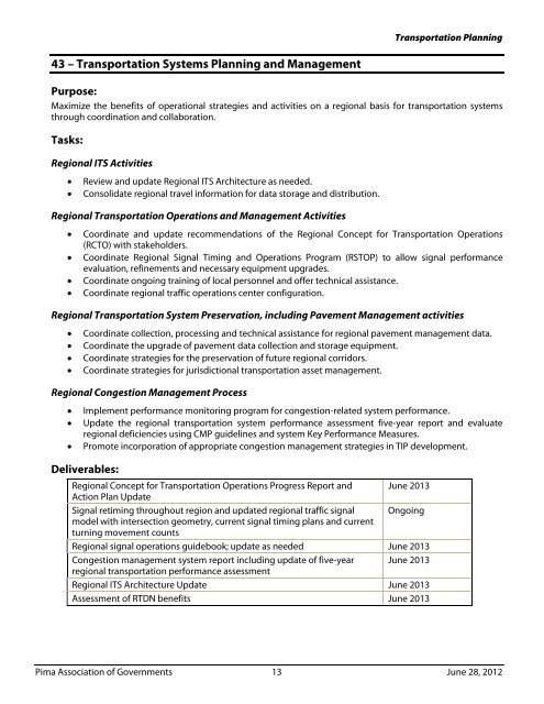 Overall Work Program - Pima Association of Governments