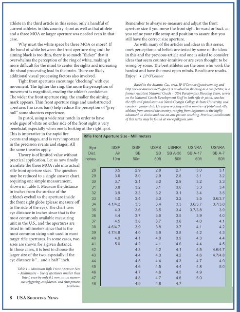 January/February 2011: Volume 19, Number 1 - USA Shooting