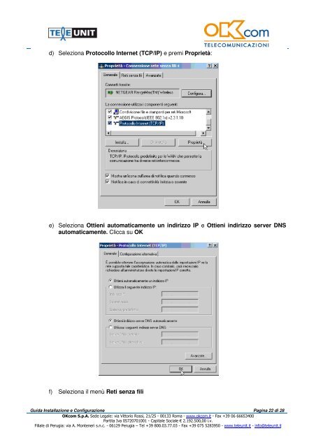 Manuale di installazione dell'Eusso ADSL 2+ - OKcom S.p.A.