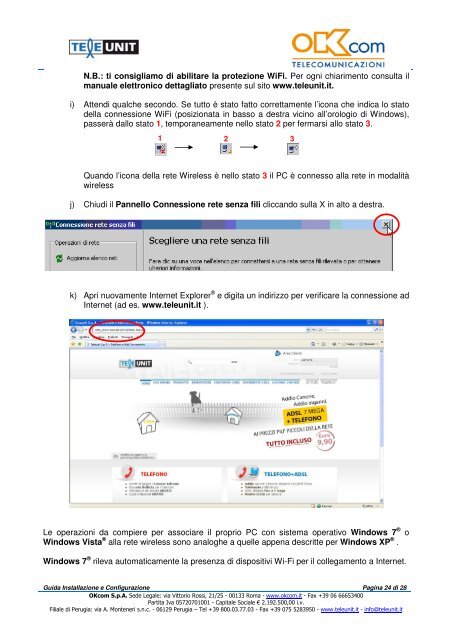 Manuale di installazione dell'Eusso ADSL 2+ - OKcom S.p.A.