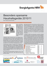 Besonders sparsame Haushaltsgeräte 2010/11 - Nordrhein ...