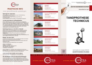 TANDPROTHESE TECHNICUS - SYNTRA Limburg