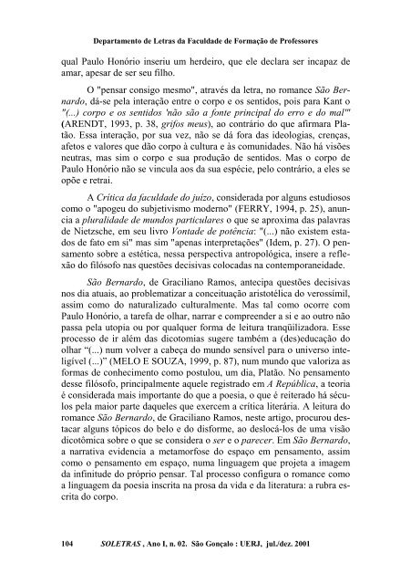 A rubra escrita do corpo SÃ£o Bernardo, de Graciliano Ramos
