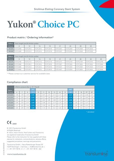 YukonÂ®Choice PC - Translumina