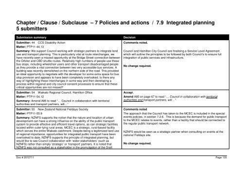 Chapter / Clause / Subclause Ã¢Â€Â“ General 22 submitters - Waikato ...