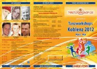 www.tanzworkshop.de FrÃ¼hbucherrabatte sichern!