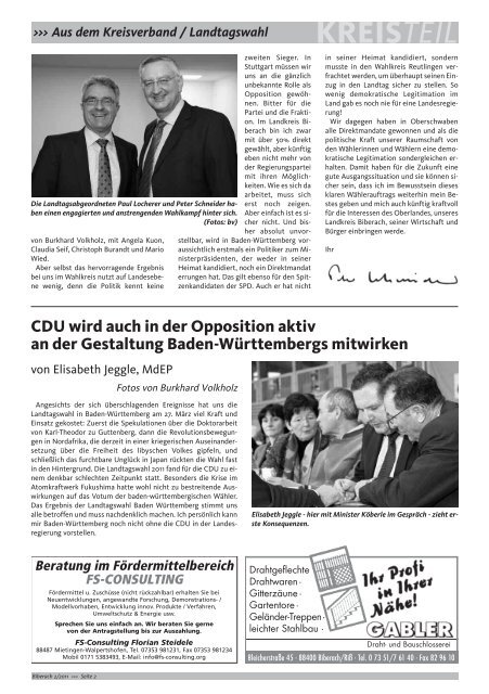Bundestag KREISTEIL - CDU Kreisverband Biberach