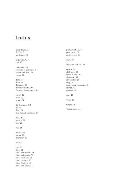 SPEX User's Manual - SRON