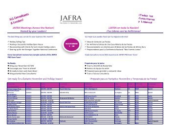 JAFRA Meetings Across the Nation! Â¡JAFRA en toda la ... - jafra usa