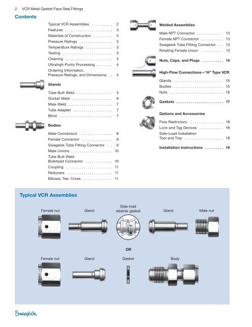 VCRÃ‚Â® Metal Gasket Face Seal Fittings, (MS-01-24, R8)