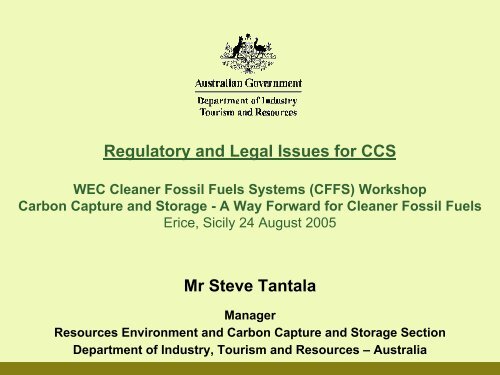 Steve Tantala - World Energy Council