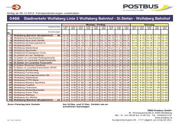 5466 Stadtverkehr Wolfsberg Linie 3 Wolfsberg Bahnhof - St ... - ÃBB